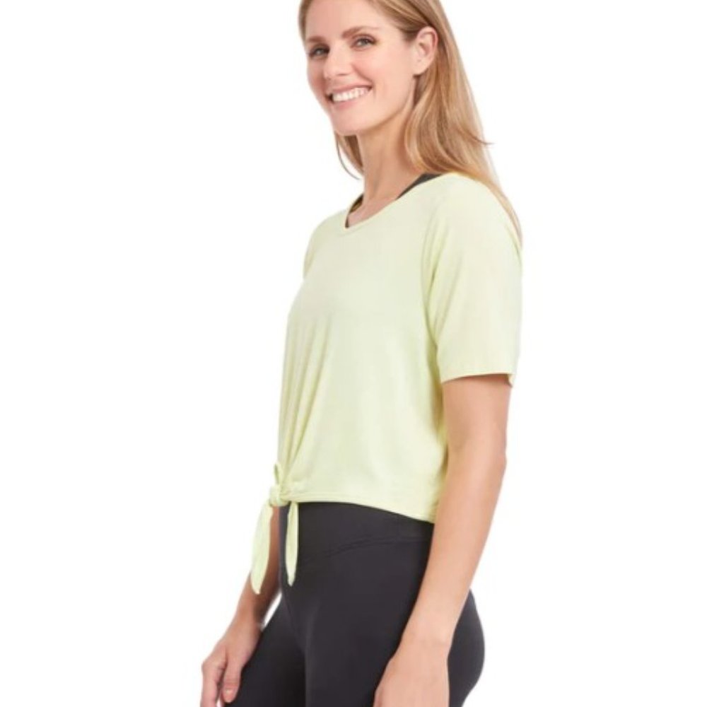 NWT PSK Collective Pale Lime Tie Crop Top in 2X - Picture 3 of 4